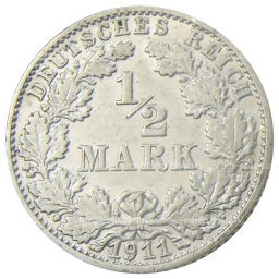 1/2 марки 1911 года F Германия