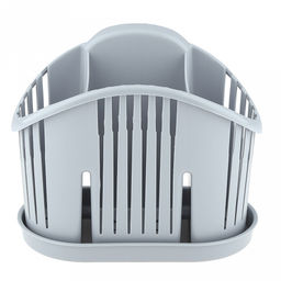 Подставка для столовых приборов пластмассовая 18,7х11,3х14,8см, светло-голубой (Россия) - Домашняя мода фото 2