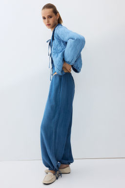Pantal?n denim con cord?n de ajuste - H&m фото 4