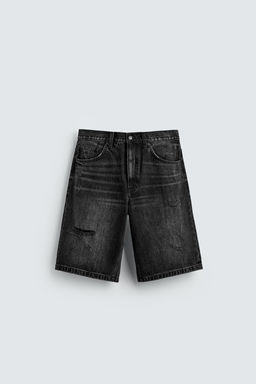 BERMUDA DENIM BAGGY FIT / Carb?n - Zara фото 7
