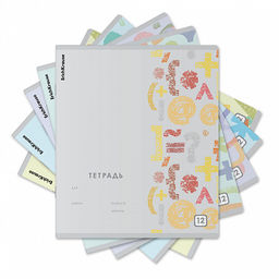 Цена за 10 шт. Тетрадь школьная ученическая ErichKrause Metrica, 12 листов, клетка (в плёнке по 10 шт.)_MIX-PACK