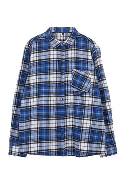 TRENDYOL MAN Mavi Regular Fit K?sl?k Kareli Ekose Oduncu Buyuk Beden Gomlek TMNAW25AX00003 - Trendyolmilla фото 6