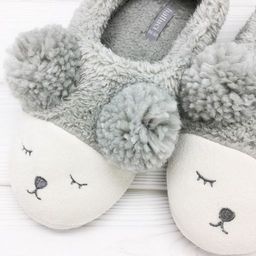 Тапочки Мишки серые с задником - Halluci фото 2