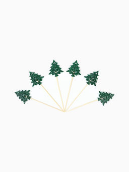 Шпажки для канапе Зеленые елочки, набор 6 шт.