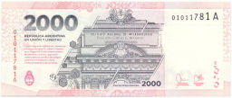 Банкнота 2000 песо 2023 года Аргентина