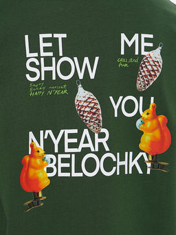 Футболка мужская зеленая с новогодним принтом - Mark formelle фото 5