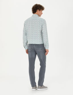 Gri Straight Fit Jean Pantolon