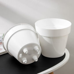 Кашпо для цветов со вставкой Plast-Avenue «Порто», 2.4 л, пластик, белое