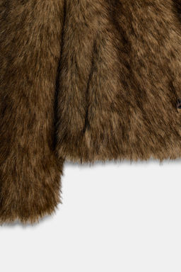 SHORT FAUX FUR COAT - Zara фото 9