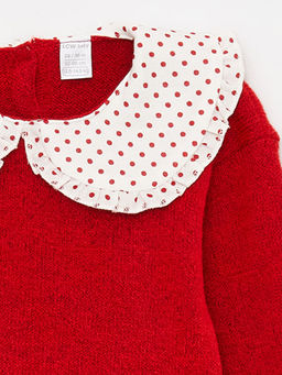 Bebe Yaka Basic Uzun Kollu K?z Bebek Triko Kazak - Waikiki фото 2