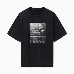 Футболка мужская MIST «Город» из вареного хлопка, черный, р-р L