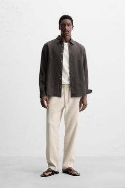 STRIPED JACQUARD TROUSERS