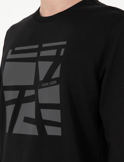 Siyah Regular Fit Sweatshirt - Pierre cardin фото 7