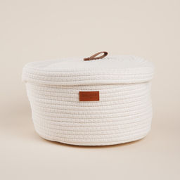 Корзина для хранения SL Home Бэлл, плетёная, ручной работы, малая, 252513.5 см, белая