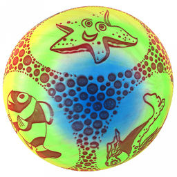 Мяч игровой Подводный мир д18см, радужный, ПВХ (Китай) - Домашняя мода фото 3