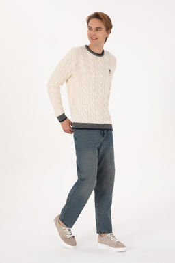 Erkek Krem Kazak - U.s. polo assn фото 4
