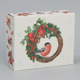 Цена за 5 шт. Коробка складная новогодняя «С Новым годом», 20×17×6 см