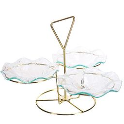 28675 Блюдо на подставка стекло 28х21см LR (х6)