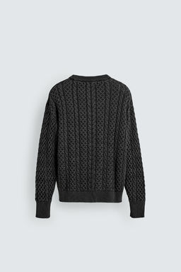 WASHED CABLE-KNIT SWEATER - Zara фото 9