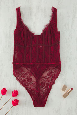 TRENDYOLMILLA Siyah Dantel Balen Detayl? Kaps?z C?tc?tl? Orme Body THMSS25BD00001  фото 5