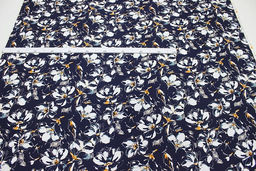 Штапель Селестина цв.чернильный, ш.1.45м, вискоза-100%, 90гр/м.кв - Купава фото 3