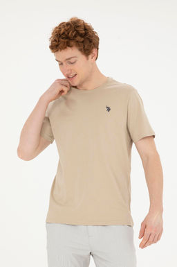 Мужская базовая футболка светло-хаки - U.s. polo assn фото 3