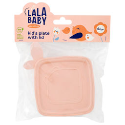 Lalababy Тарелка глубокая пластмассовая Play with Me Birdie д158мм, h58мм, с мягкой крышкой, персиковая карамель (Россия) - Домашняя мода фото 6