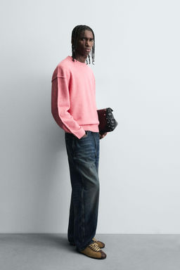 SWEATER WITH TEXTURED REVERSIBLE SEAMS - Zara фото 4