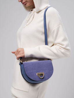 Сумка замшевая на плечо Azaro 31032 сиреневый закат