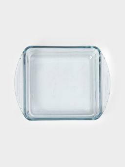 Форма для запекания Paşabahçe Borcam, 1.04 л, 20.9×16.5 см, прямоугольная, жаропрочное стекло, прозрачная