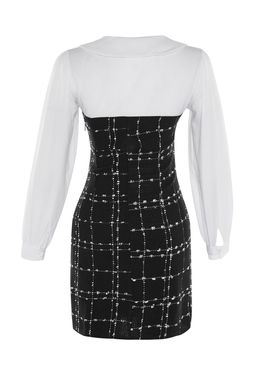 TRENDYOLMILLA Mavi Ekose / Kareli Dokuma Elbise TWOAW23EL00701 фото 12