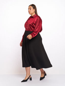Юбка из плотного трикотажа UB17406BLK00