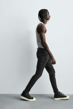 JEANS SKINNY CROPPED FIT / Carb?n - Zara фото 6