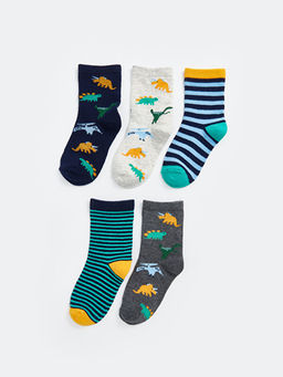 Desenli Erkek ?ocuk Soket ?orap 5li