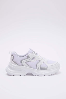Trendyolmilla Shoes Beyaz Konstrast Kal?n Taban Kad?n Spor Ayakkab? TAKSS25SN00061  фото 4