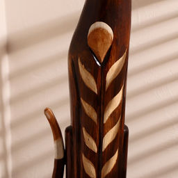 Сувенир «Кошка», 100 см, дерево, коричневый