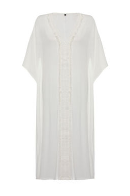 TRENDYOLMILLA Siyah Maxi Dokuma Plaj Elbisesi TBESS25EL00013  фото 6