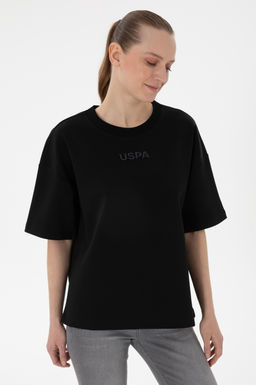 Kad_n Siyah Oversize Bisiklet Yaka Ti__rt Sepette S_rpriz _ndirim