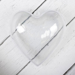 Заготовка - подвеска, раздельные части «Сердце», размер собранной — 8×8×4.5 см