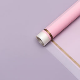 Пленка для цветов, розовый с золотым, 58 см × 10 м