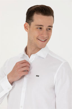 U. S. Polo Assn Мужская белая базовая рубашка с длинным рукавом - U.s. polo assn фото 2