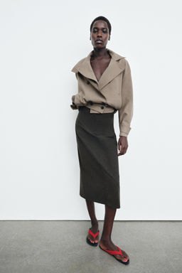 ZW COLLECTION STRAIGHT MIDI SKIRT - Zara фото 3
