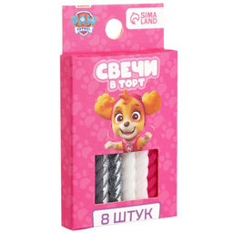 Цена за 4 шт. Свечи для торта С Днем Рождения, 8 штук, Щенячий Патруль - Simaland фото 4