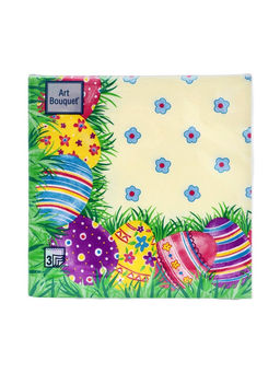 Цена за 2 шт. Салфетки бумажные Пасхальные яйца, 3 слоя, 33х33 см, 20 шт