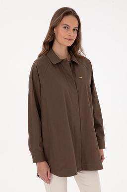 Kad_n Kahverengi Uzun Kollu G_mlek - U.s. polo assn фото 3