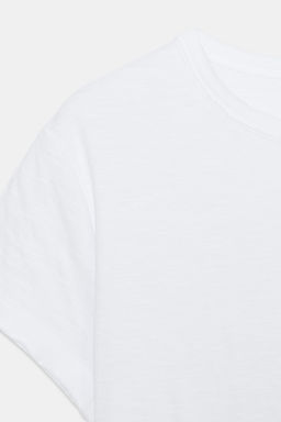 CAMISETA ALGOD?N MANGA CORTA / Blanco - Zara фото 7