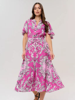 Платье женское 12421-35053 multicolor-pink