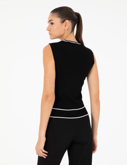 Siyah Slim Fit Triko Bluz - Pierre cardin фото 5