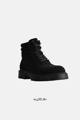 LACE-UP LEATHER BOOTS - Zara фото 14