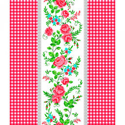 "Розалия" Скатерть-дорожка на стол набивная 50х148см, 231г/м2, хлопок 100%, "Домашняя мода" (Россия)